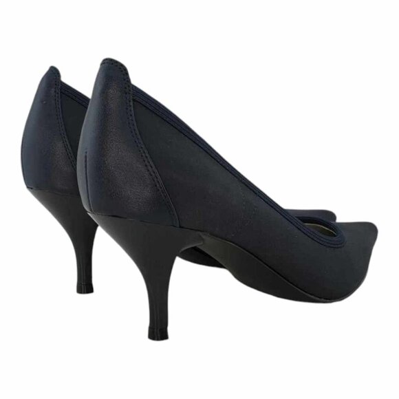 Tahari Dottie Stretch Pump Women's Sz 5.5M - Navy Blue - Picture 8 of 11